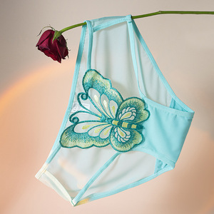 Braguitas de Encaje Sexy de Talla Grande para Mujer, Estilo Bikini, Tejidas, de Tiro Bajo, Encantadoras, Transparentes y con Malla - Product Image 3