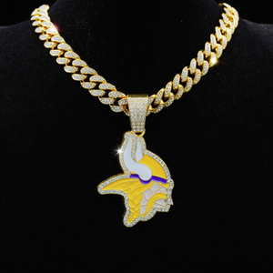 Collier pendentif en or de haute qualité personnalisé Los Angeles Rams, chaîne cubaine hip-hop pour les fans de sport - Product Image 6