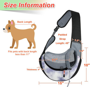 Free sample Pet Factory <b>Accessories</b> Adjustable Folding Airline Approved Front Small Dog Sling Cat Puppy Carriers Pet Travel Bags - Product Image 2