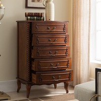 Coffre à tiroir en bois massif américain rétro chambre à coucher salon armoire de rangement armoire à casiers