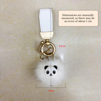 Porte-clés personnalisé en fourrure de vison, pendentif animal moelleux pour sac à main, sac à dos, cadeau, accessoire OEM ODM en gros