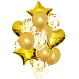 Juego de globos de confeti para cumpleaños, globo de látex de 12 pulgadas, decoración de boda, gran oferta