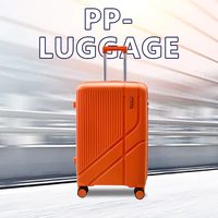 Maleta de PP superventas 100% nueva maleta de PP 3 piezas 20 "24" 28 "adecuada tanto para hombres como para mujeres bolsa de viaje de PP 360 ruedas