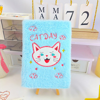 Kunden spezifische A5 Soft Cartoon Kinder Liebe Plüsch Notizbuch Hardcover Promotion Tagebuch Journal für Jungen Mädchen Nettes Herz Design Geschenk