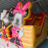 Pleine maison gonflable commerciale de rebond de PVC sautant combiné avec la glissière pour des enfants