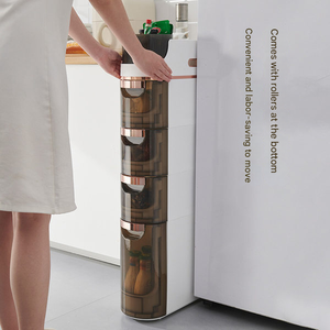 Cross-Border Exclusive <strong>Slim</strong> Gap <strong>Storage</strong> Rack - Drill-Free Bathroom/ Bedroom Floor Cabinet, Space-Saving <strong>Storage</strong> Essential - Product Image 3