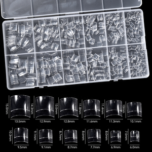 KADS 360 Uñas Postizas Cuadradas Gruesas de Gel Suave Acrílico Transparente ABS para Manicura Francesa Corta de Media Cobertura - Product Image 3