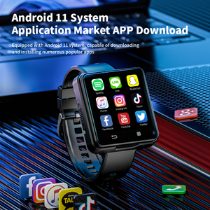 Montre connectée Android 11 avec carte SIM 4G, 3 Go + 32 Go, <span class=keywords><strong>grand</strong></span> écran de 2,64 pouces, GPS, Wi-Fi, caméra, téléphone Android, montre connectée - Product Image 4