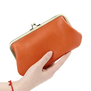 Portefeuilles AndoBag pour femmes, en cuir de vache véritable, porte-monnaie, porte-cartes, mode décontractée, fermeture à pression, portefeuille pour téléphone 1516 - Product Image 5