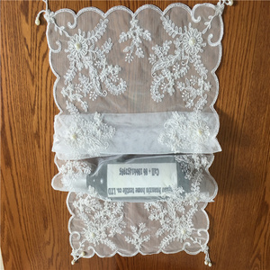 Eleganti biancheria da tavola con paillettes floreali in Organza per banchetti <span class=keywords><strong>runner</strong></span> da tavolo per matrimonio - Product Image 3