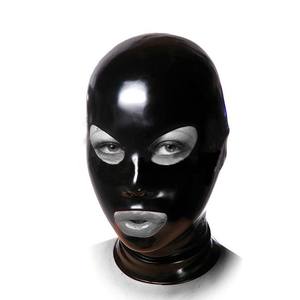 Masque à Capuche en <span class=keywords><strong>Latex</strong></span> Unisexe avec Trou de Bouche Ouverte Couvre-chef pour Femme Masque Complet pour Homme <span class=keywords><strong>Cagoule</strong></span> à Capuche pour Jeu de Rôle Costume Couvre-chef en <span class=keywords><strong>Latex</strong></span> - Product Image 1