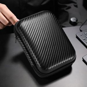 Estuche de Almacenamiento con Cierre de Cremallera EVA Personalizado de Fábrica, Bolsa de Transporte para Auriculares y Herramientas, Estuche Rígido Externo de Fibra de Carbono - Product Image 3