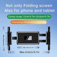 Support de téléphone et tablette pliable en plastique à ventouse pour lit, bureau, iPad, compatible avec les appareils de 5 à 14 pouces, support de voiture en alliage à ventouse, fourniture d'usine