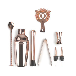 Set di utensili da cocktail in rame Lacor, 8 pezzi, strumenti da bar per la mixology - Product Image 1