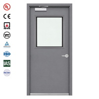 Portes coupe-feu en acier galvanisé NFPA, résistance au feu 90 minutes, pour garages et portes de couloir avec ferme-porte automatique
