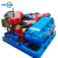 Treuil à double tambour avec moteur diesel, treuil diesel de 8 tonnes pour la construction
