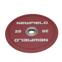 Plaques de poids de musculation Newfield Steel Calibrates en acier inoxydable avec logo personnalisé en creux, équipement de gym commercial et domestique