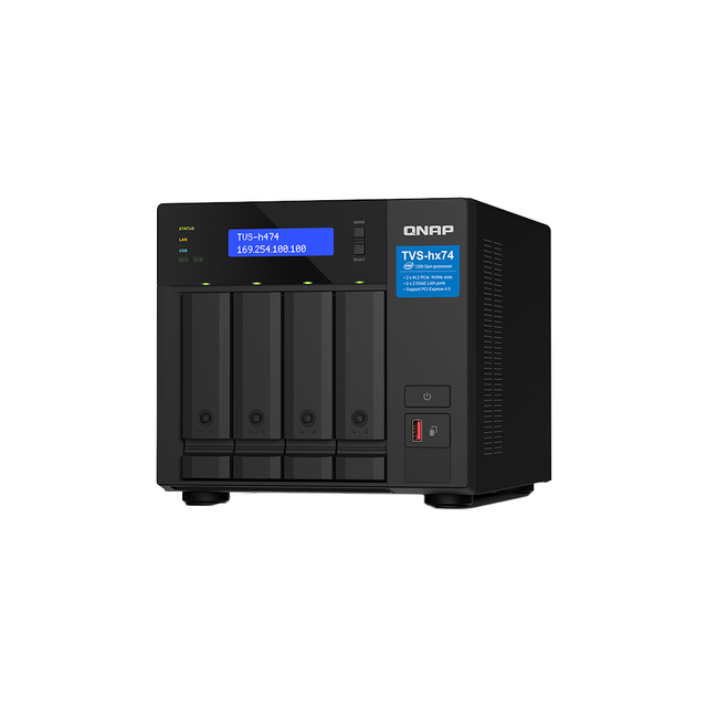 2 Core 3.7GHz 4 Bay NAS G7400 2U Rack Networked Storage TVS-h474-PT-8G with USB SSD SAS Interfaces Stock Used Products Available