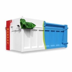 Conteneur à ordures de 12 m³ avec système de levage par crochet, camion de collecte de déchets multi-conteneurs de 25 tonnes pour station de transfert et chantier de construction - Product Image 2