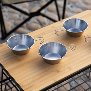 Xách tay 310ml cắm trại bát 304 thép không gỉ Trọng lượng nhẹ đồ nấu nướng dã ngoại cho đi bộ đường dài nhà bếp thịt nướng ngoài trời khác bát - Product Image 6