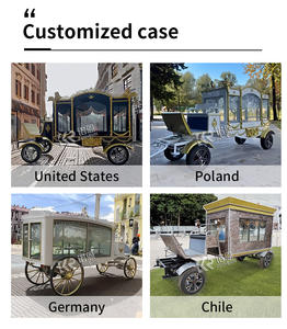 New Hearse Personalizar Horse Wagon Vehicles Car Drawn Carriage Ataúdes y ataúdes Suministros funerarios - Product Image 5