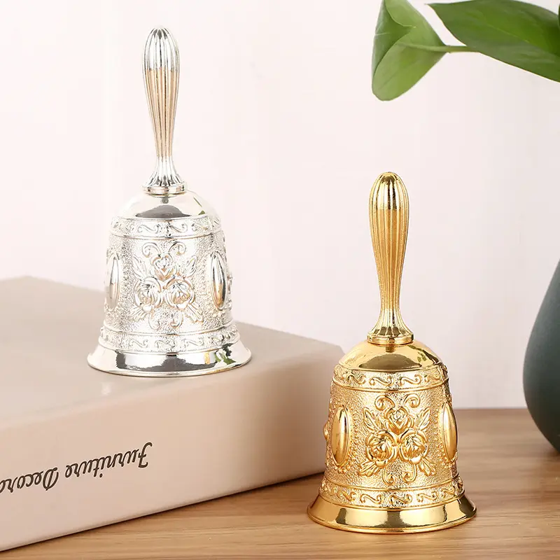 Souvenir personalizzati fatti a mano regalo in metallo campana artigianale in lega di zinco ghisa ottone puro argento campanello in metallo