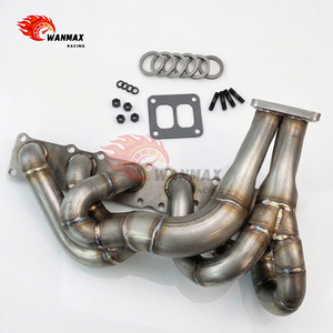 Zware uitlaatspruitstuk van roestvrij staal, bovenmontage, geschikt voor BMW N54 3.0L single turbo conversie twinscroll - Product Image 2