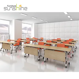Office Furniture Movable Office Table & Folding Training Table School Desk