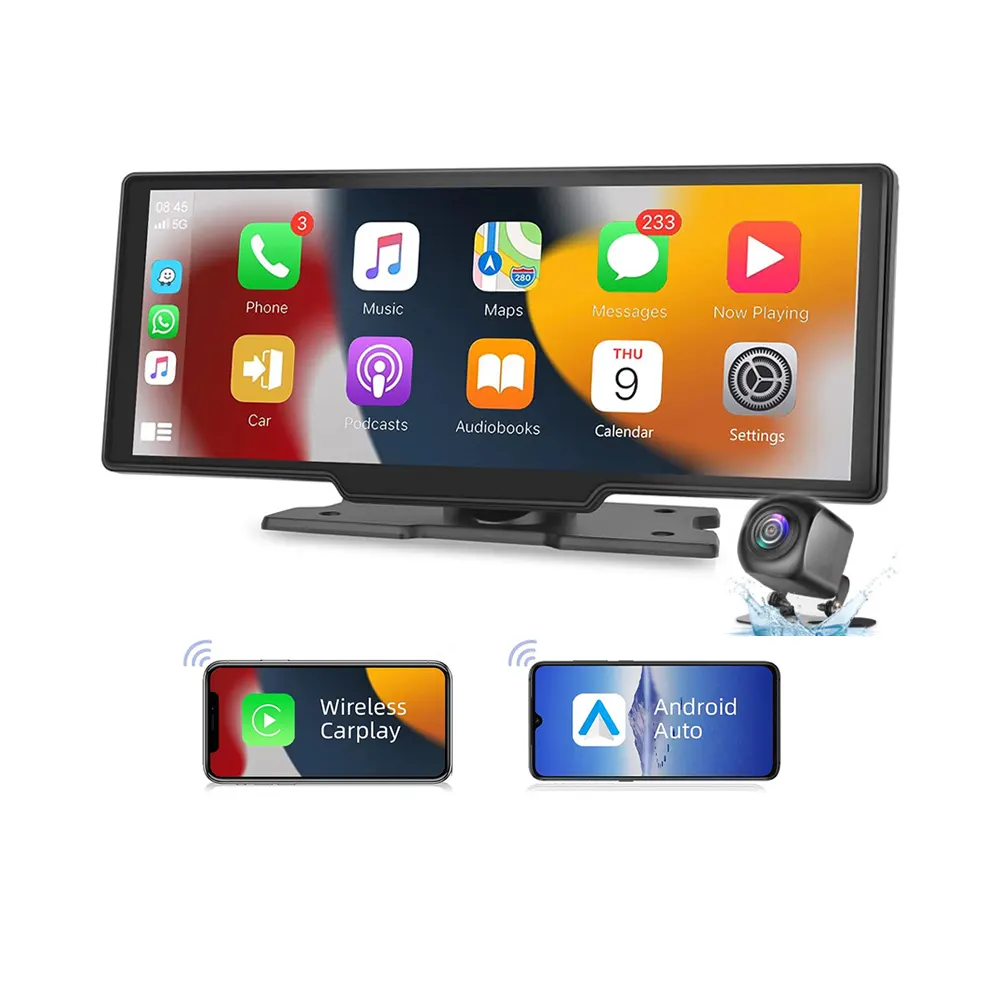 Car Wireless Touch Screen CarPlay 10.26 Inch Car Playback Screen and Stereo Compatible with Android Car and CarPlay