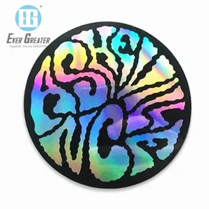 Stiker Hologram Glitter Laser pelangi, stiker Hologram 3D Laser perak pelangi, stiker kustom