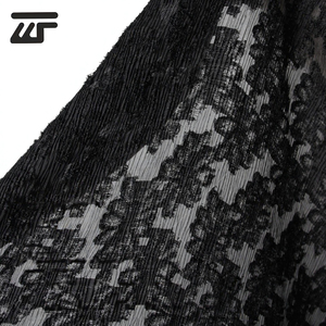 Tissu Jacquard Mode Estivale 100% Polyester Broderie Florale 3D Dentelle Maille Respirante pour Blouse, Jupe, Doublure et Décoration de Rideaux - Product Image 1