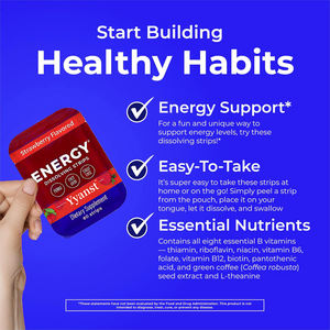 Tiras orales energéticas de marca privada de alta calidad con niacinas, vitaminas B12, B6 y biotina para apoyo energético y mejora inmunológica. - Product Image 5