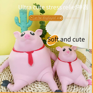 Soft TPR Piggy <b>Squeeze</b> Toys Slow Rebound Stress <b>Balls</b> Kawaii Animal Squishy Toys for Anxiety Relief - Product Image 2