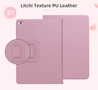 Étui Folio Populaire en Cuir PU avec Support pour iPad Air 13 Pouces M4, Style Texture Litchi Anti-rayures, Housse Complète pour Tablette