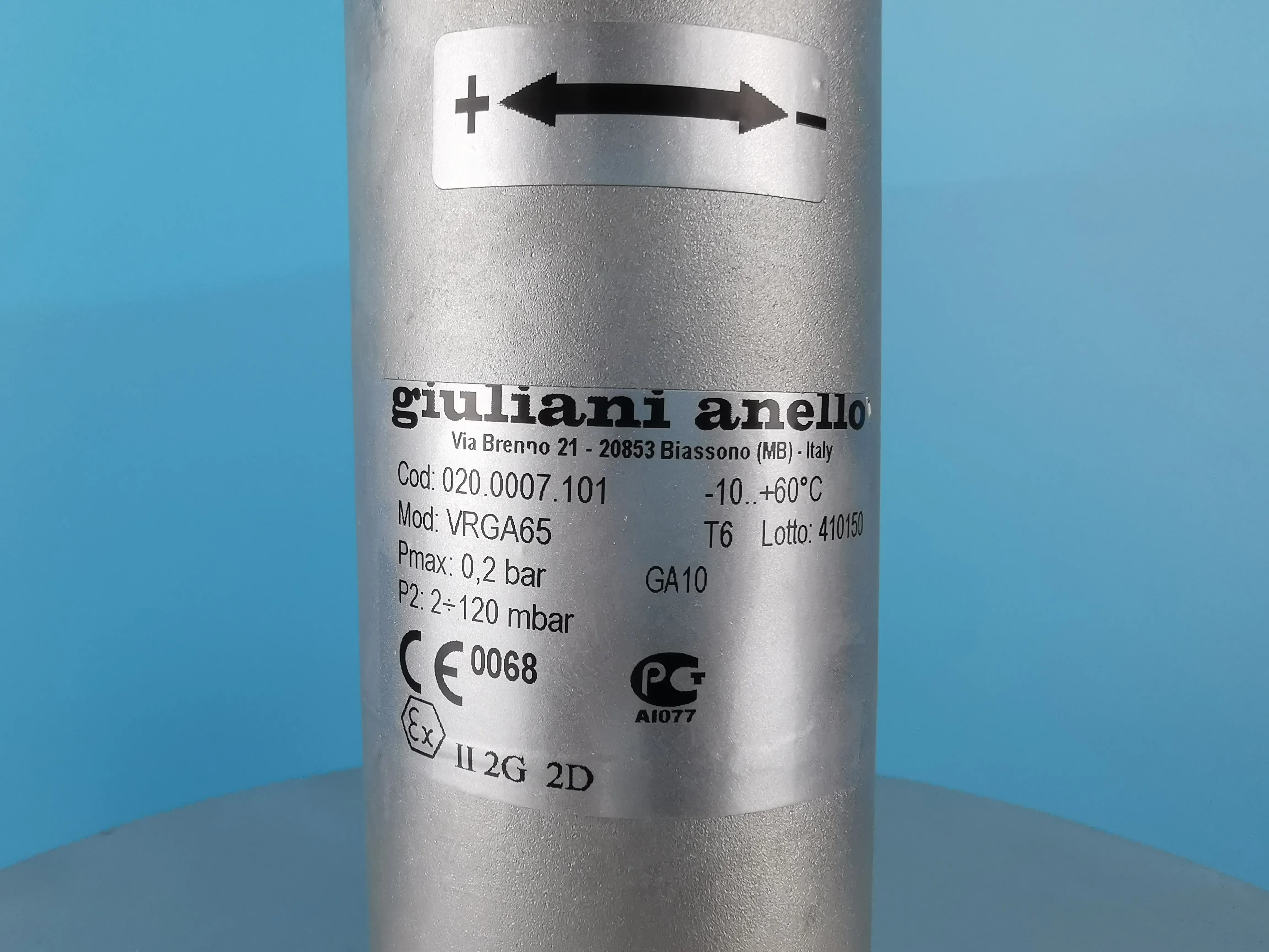 줄리아니 아넬로 VAVR65 공기 연료 비례 밸브 가스 고압 전기 스테인레스 스틸 가스 비례 밸브