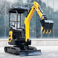 Mini-excavatrice sur chenilles de chantier 1,8 tonne, moteur D722/Laidong 385, certifiée CE EPA, haute efficacité, hydraulique