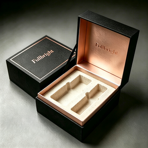 OEM Custom Luxury Cosmetic Box with <b>Pulp</b> Insert & Gold Foil Logo - Eco-friendly Rigid Cardboard Makeup Packaging Manufacturer - Product Image 1