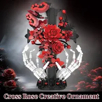 Kaiyu K96247 2026 Nuevo Modelo MOC Creativo de Cruz de Rosas, Ladrillos Coleccionables Exquisitos, Juguetes DIY, Regalo, 901 Piezas, Sets de Bloques de Construcción