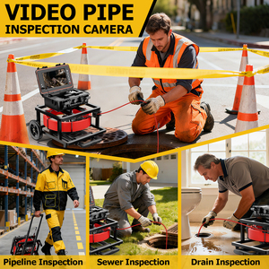 Caméra d'inspection vidéo pour canalisations d'égout et de plomberie, localisateur 512 Hz, auto-nivelante, 1080P, DVR 32 Go, câble de 7 mm, <span class=keywords><strong>endoscope</strong></span> de pipeline 50 m - Product Image 6