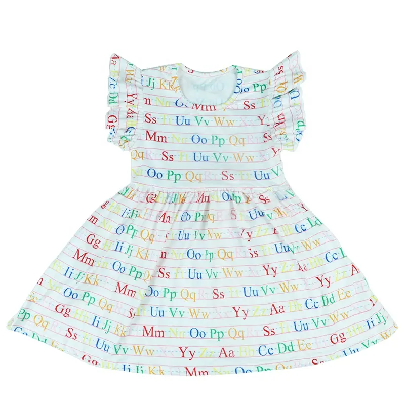 girls clothes dresses birthday party summer smocked letters dresses princess Spanish costume little girl dress