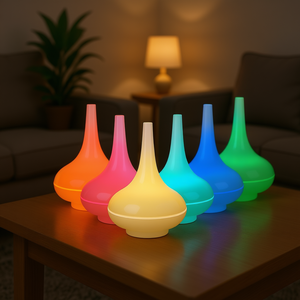 CJSP246210801AZ <b>Ultrasonic</b> Aroma <b>Diffuser</b> 200Ml Cool Mist 7 Color Led Tabletop Plastic For Office Home Room Study - Product Image 2