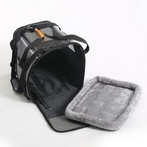 Bolsa de Transporte Transpirable para Mascotas, Jaula Portátil para Perros con Laterales Suaves, Bolsa Oxford Antiarañazos con Colchoneta Cómoda - Product Image 5