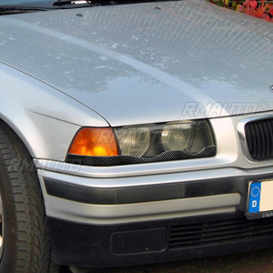 1 par de cubiertas de fibra de carbono real para faros delanteros de coche, para BMW E36 1992 1993 1994 1995 1996 1997 1998, accesorios para coche - Product Image 6