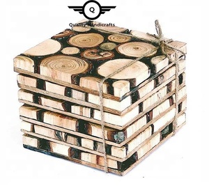 Juego de Decoración de mesa, posavasos de resina epoxi de madera de Acacia, cristal de té, 4 Uds., gran oferta - Product Image 3