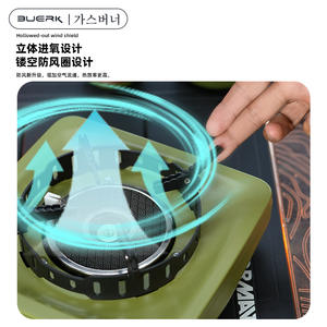 Réchaud de camping portable Bubik Dawn Purple pour 1-2 personnes avec allumage, brûleur à gaz pour la cuisine en plein air - Product Image 3