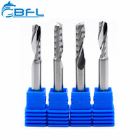 BFL Fraise à queue monobrin en carbure monobloc pour CNC, à spirale, outils de gravure et de coupe pour bois