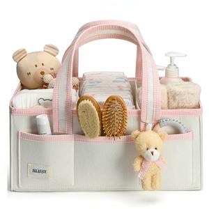 Panier de rangement portable pour couches avec logo personnalisé, sac à couches en peluche pour bébé, organisateur de couche pour maman, panier à couches pour bébé - Product Image 1