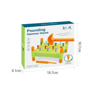 Jouets Montessori pour enfants 2023, <span class=keywords><strong>jeu</strong></span> éducatif pour les ongles, <span class=keywords><strong>marteau</strong></span>, plateau, juguetes novedosos 2023 - Product Image 3