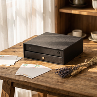 Boîte cadeau magnétique de luxe en carton ondulé écologique, style tiroir, avec plateau coulissant, finition mate, pour l'emballage de montres et de bijoux