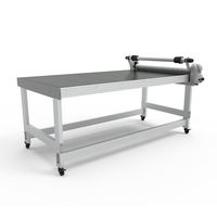 MOMOTECH Grand panneau de rouleau automatique à entraînement pneumatique Rouleau à chaud Feuille acrylique Film PVC Machine à plastifier Cartons de papier alimentaire en bois